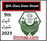 Bise Bahawalpur Board 9th Class date Sheet 2023