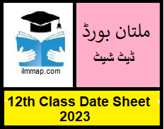12th Class 2nd Year Date Sheet 2023 Bise Multan Board